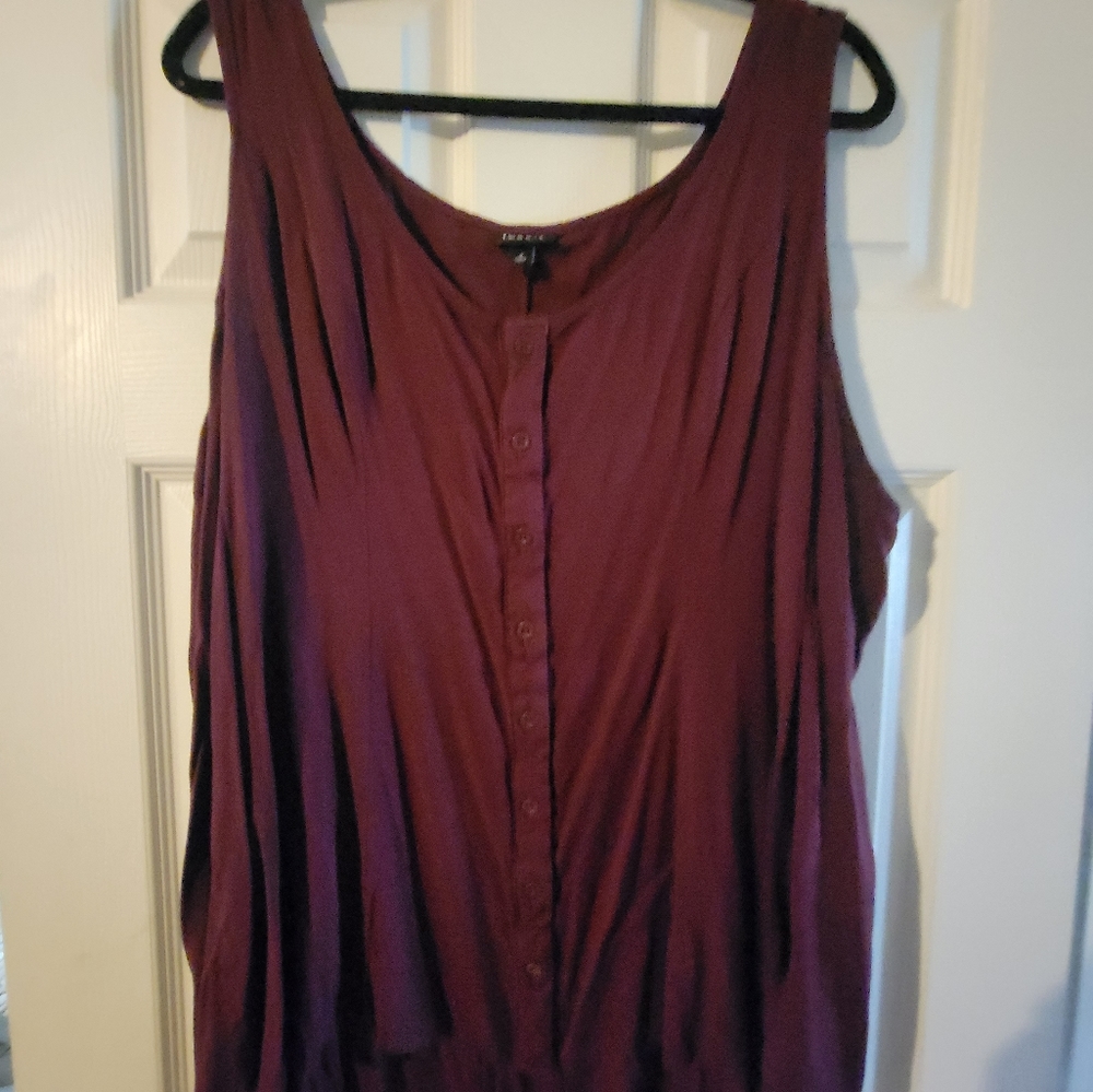 Torrid , tank top with buckle , color burgundy